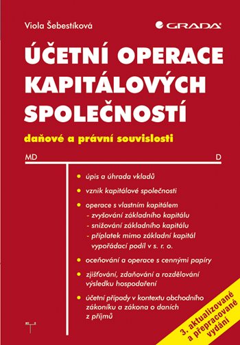 E-kniha: Účetní operace kapitálových společností, 3. aktualizované a přepracované vydání od Šebestíková Viola
