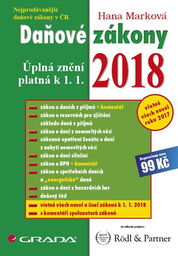 E-kniha: Daňové zákony 2018 od Marková Hana