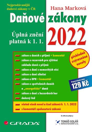 E-kniha: Daňové zákony 2022 od Marková Hana