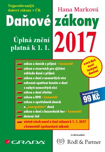 E-kniha: Daňové zákony 2017 od Marková Hana