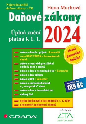 Daňové zákony 2024 - Hana Marková